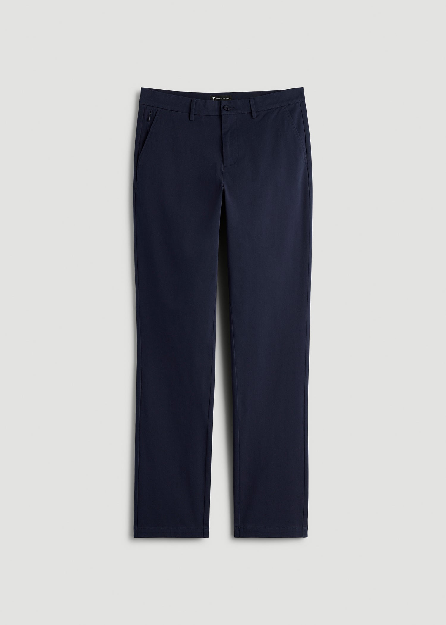 American Tall Outlet | 4-Way Stretch Commuter Tapered Chino Pants for Tall Men in Patriot Blue
