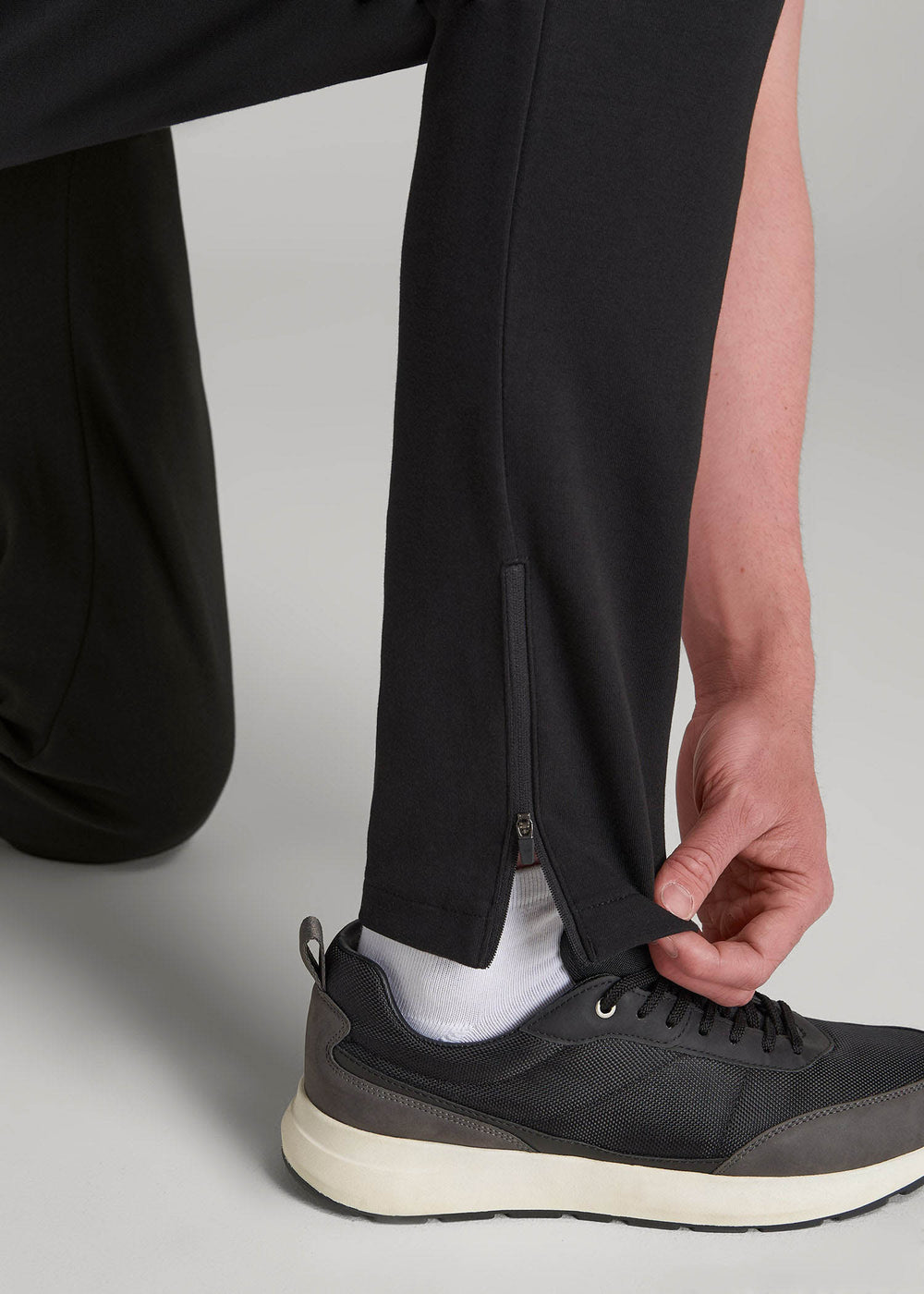 American Tall For Sale | Tech-Knit Zip Joggers for Tall Men in Black