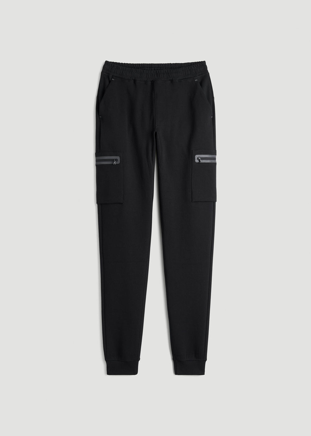 American Tall Online Shop | Tech Motion Fleece Cargo Joggers for Tall Men in Black