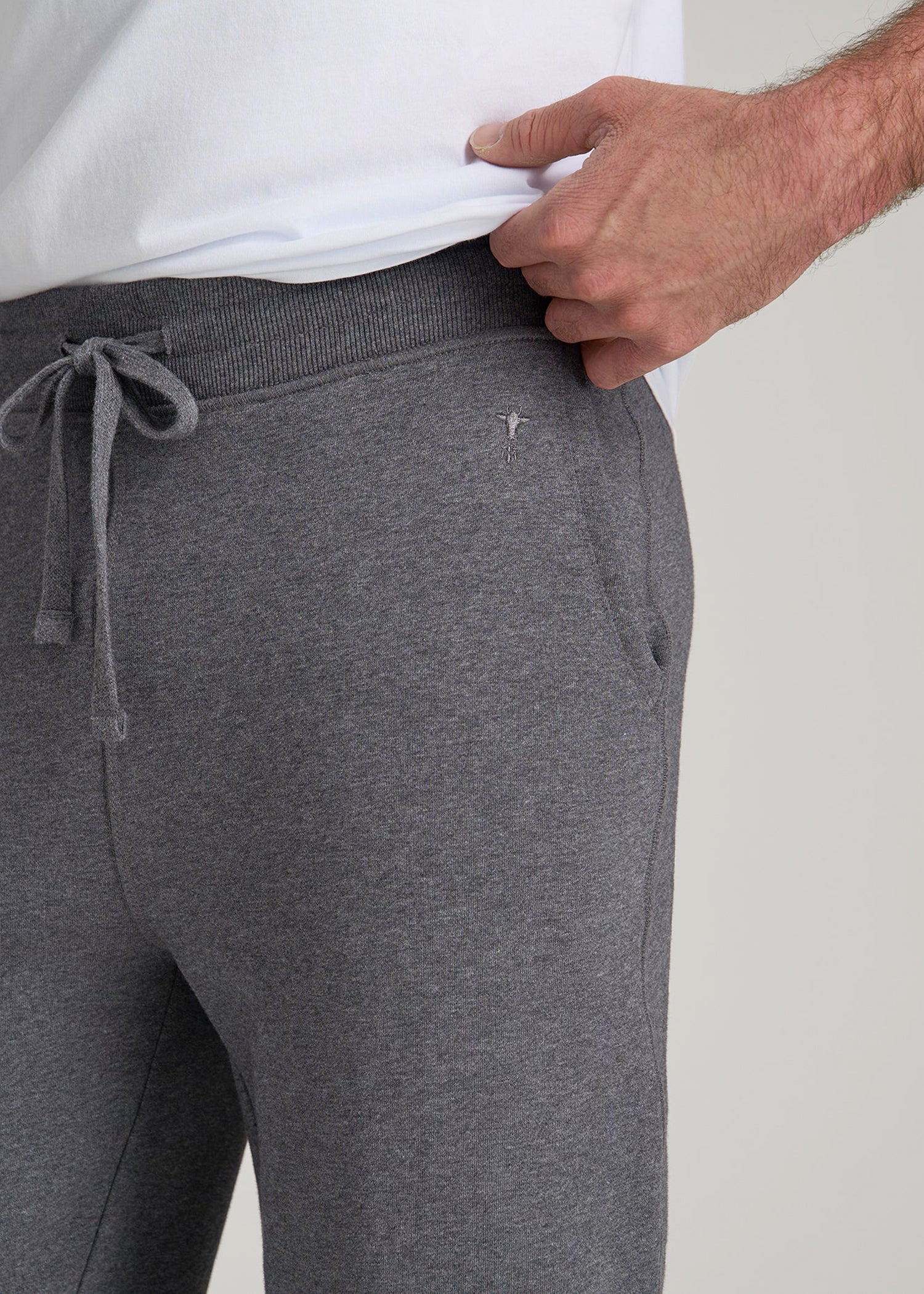 American Tall Discount | Wearever 2.0 Fleece Joggers for Tall Men in Charcoal Mix