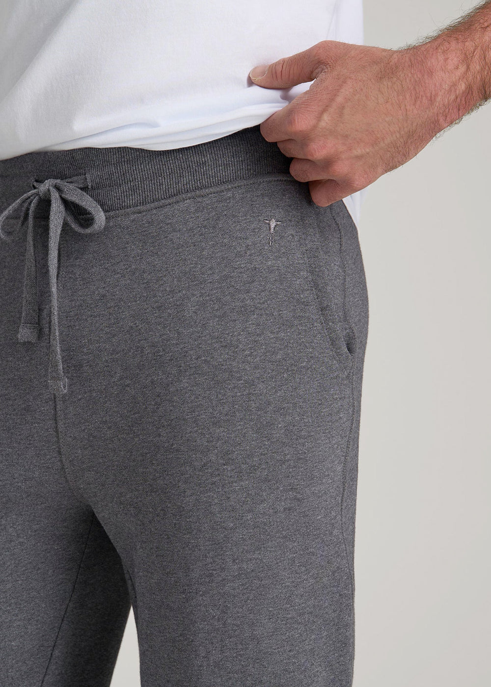 American Tall Discount | Wearever 2.0 Fleece Joggers for Tall Men in Charcoal Mix
