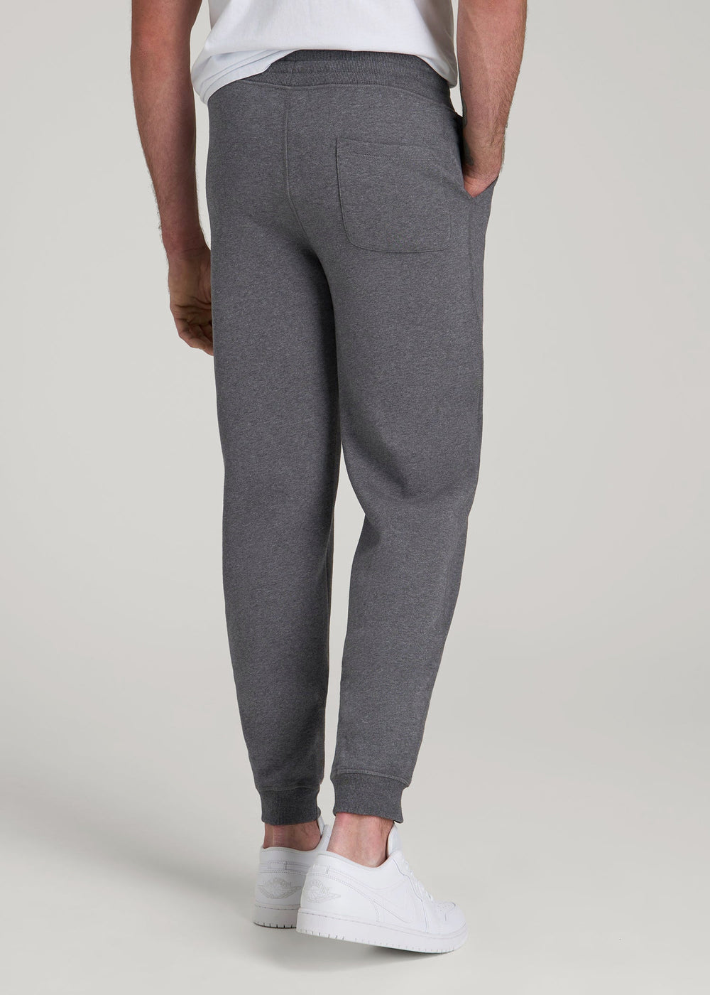 American Tall Discount | Wearever 2.0 Fleece Joggers for Tall Men in Charcoal Mix