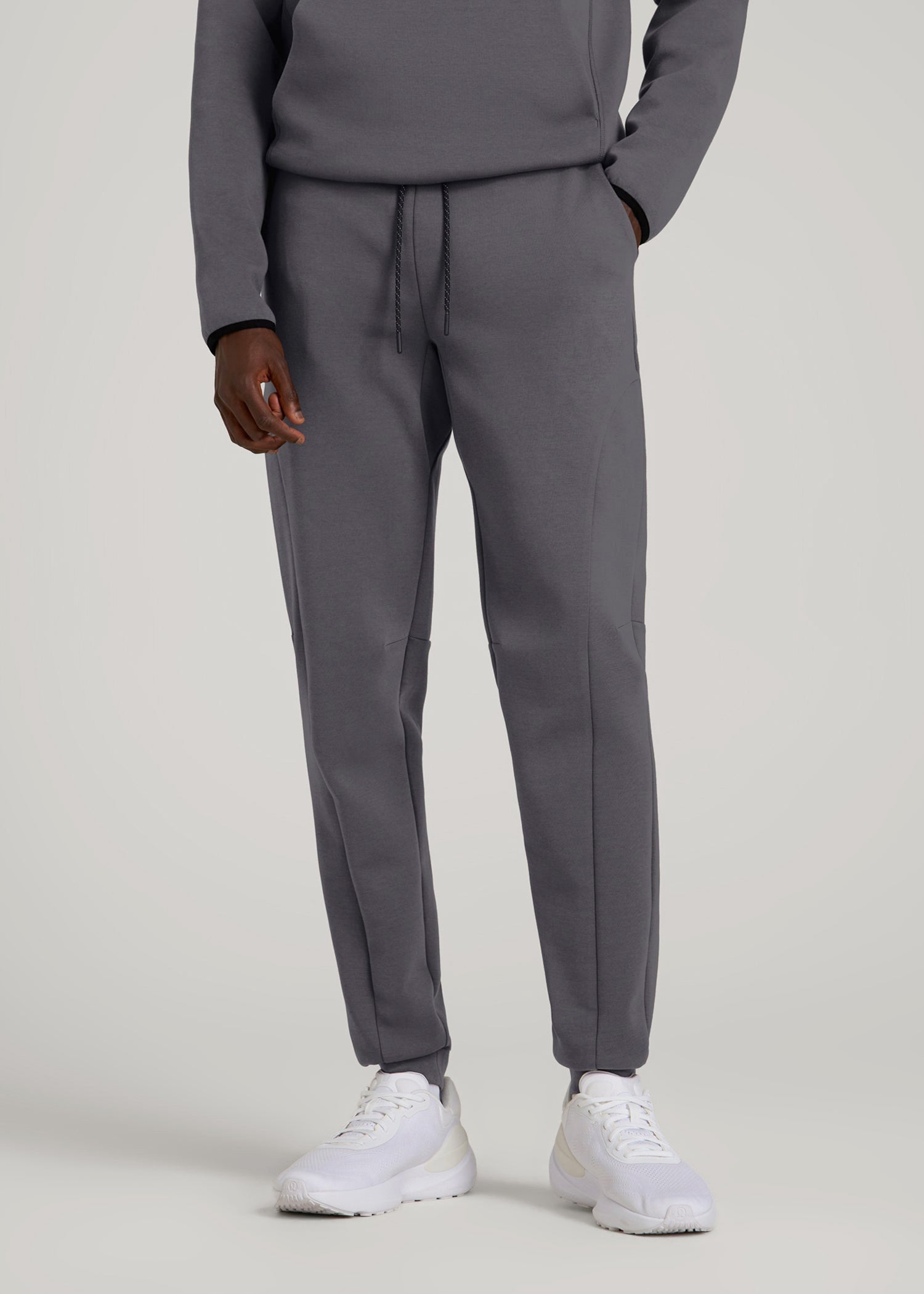 American Tall Online | Tech Motion Fleece Joggers for Tall Men in Iron Grey
