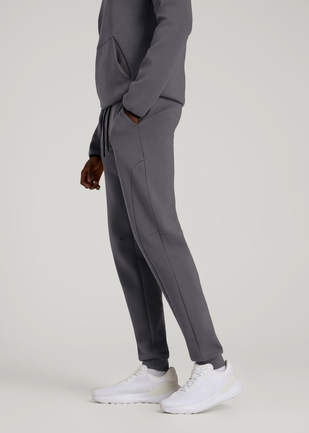 American Tall Online | Tech Motion Fleece Joggers for Tall Men in Iron Grey