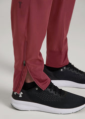 American Tall For Sale | Featherweight Perforated Training Joggers for Tall Men in Oxblood Red