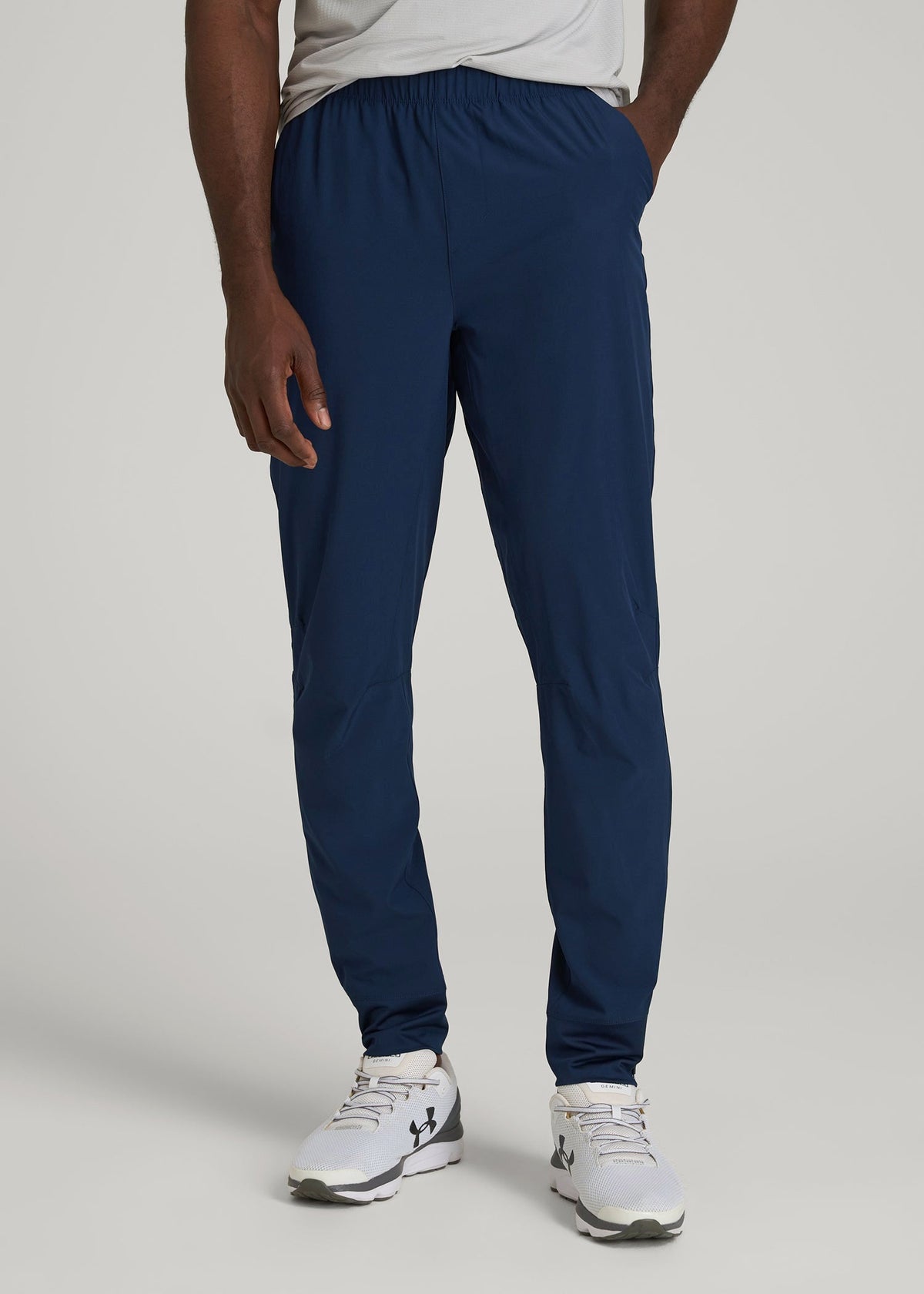 American Tall Discount | Featherweight Perforated Training Joggers for Tall Men in Regal Blue