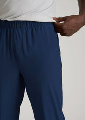 American Tall Discount | Featherweight Perforated Training Joggers for Tall Men in Regal Blue