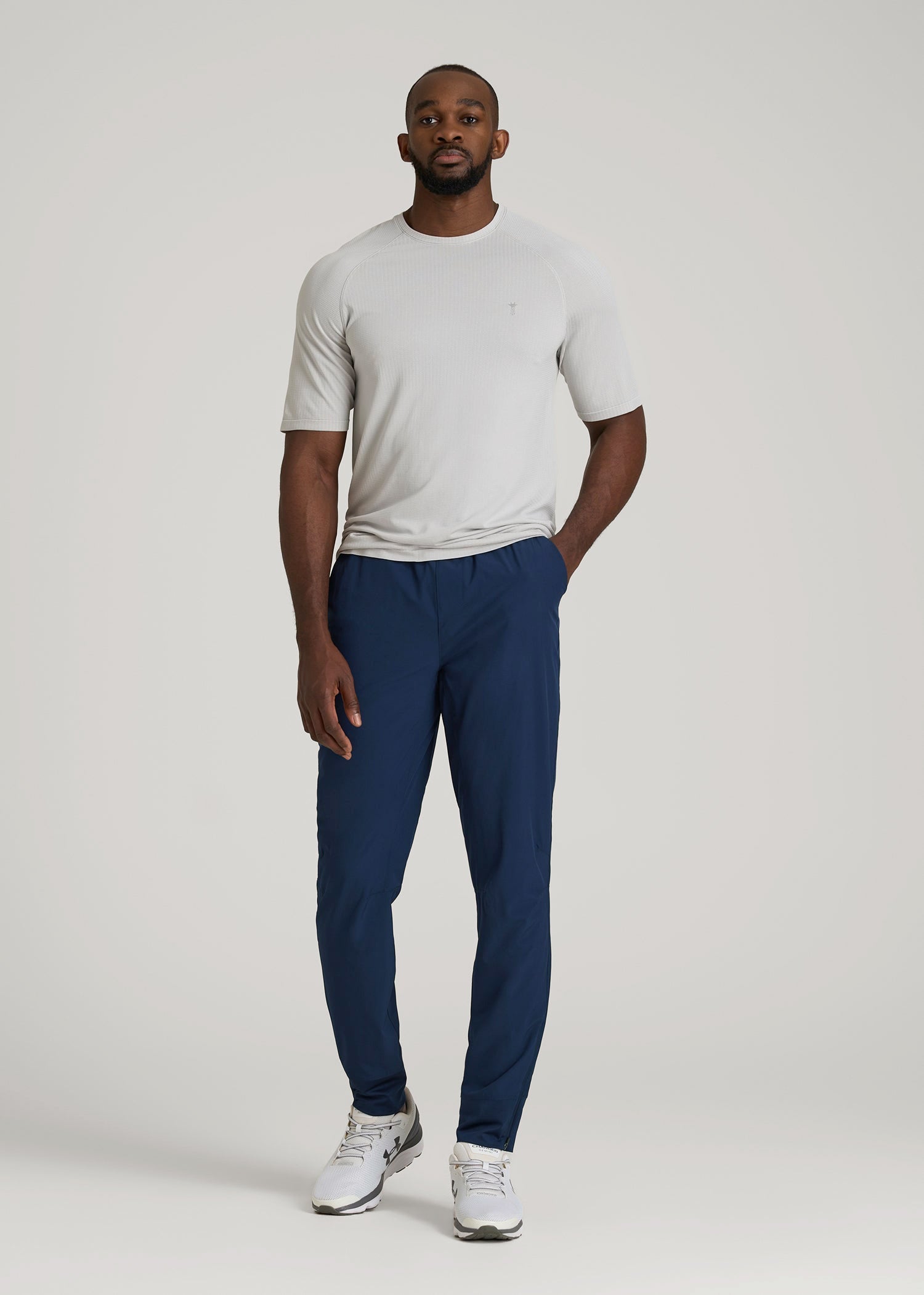 American Tall Discount | Featherweight Perforated Training Joggers for Tall Men in Regal Blue