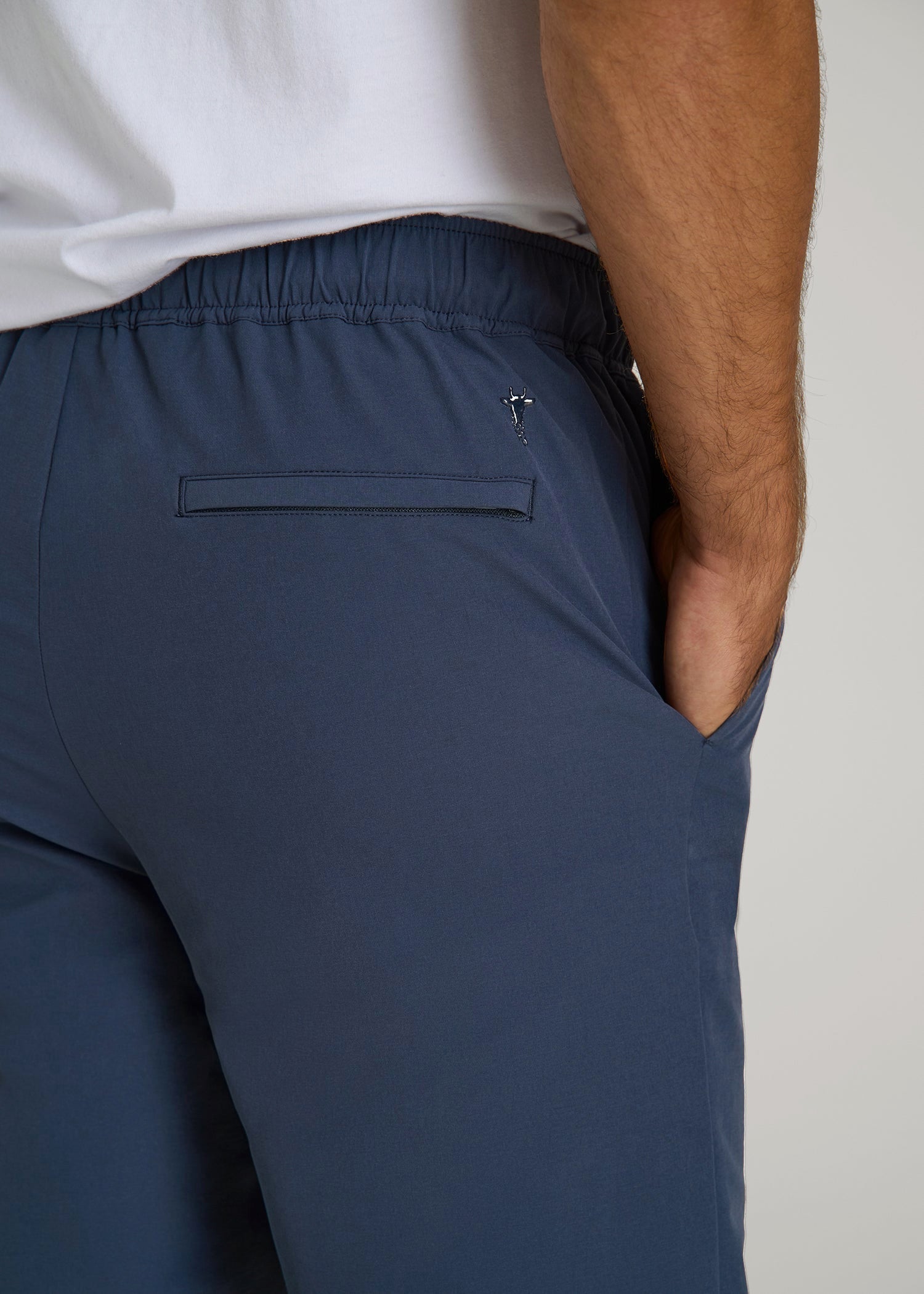 American Tall Sale | Flex Nylon Joggers for Tall Men in Navy Blue