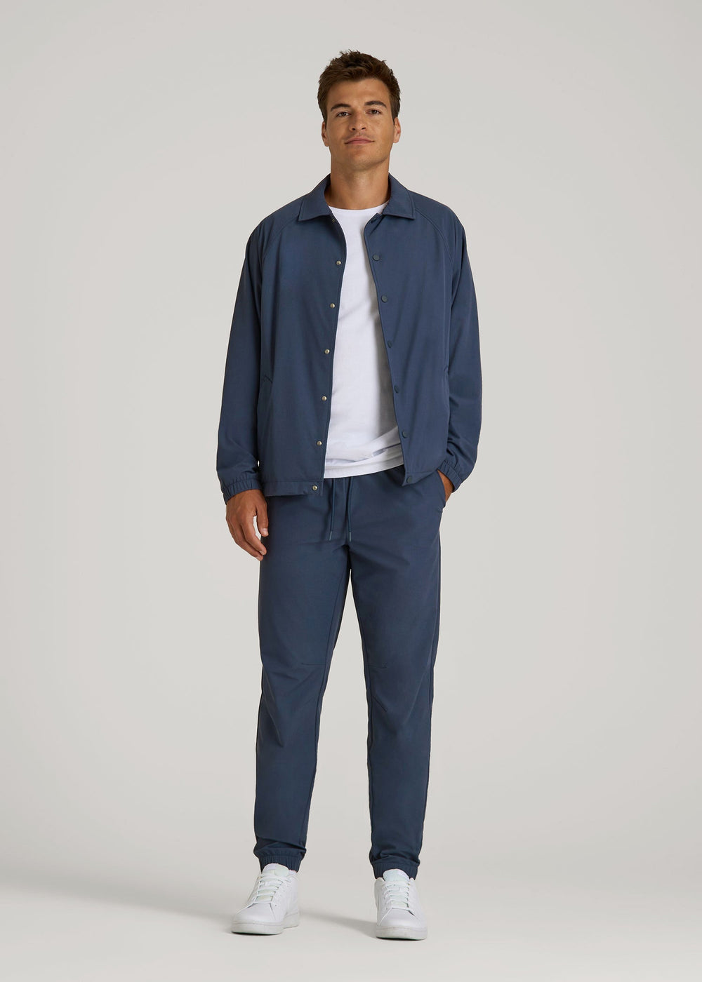 American Tall Sale | Flex Nylon Joggers for Tall Men in Navy Blue