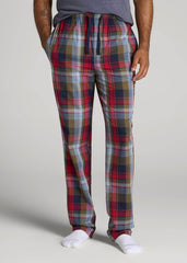American Tall For Sale | Woven Pajama Pants for Tall Men in Blue & Green Plaid