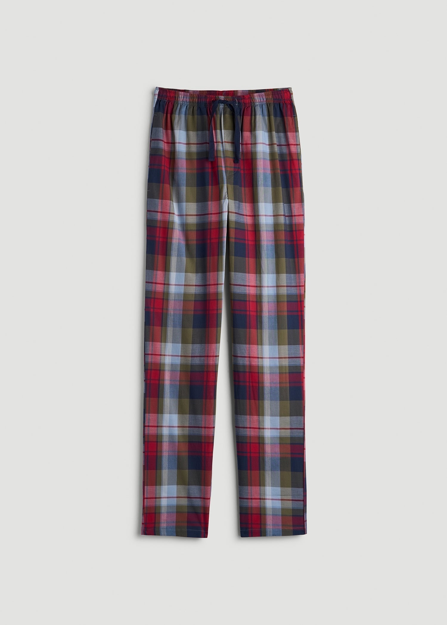 American Tall For Sale | Woven Pajama Pants for Tall Men in Blue & Green Plaid