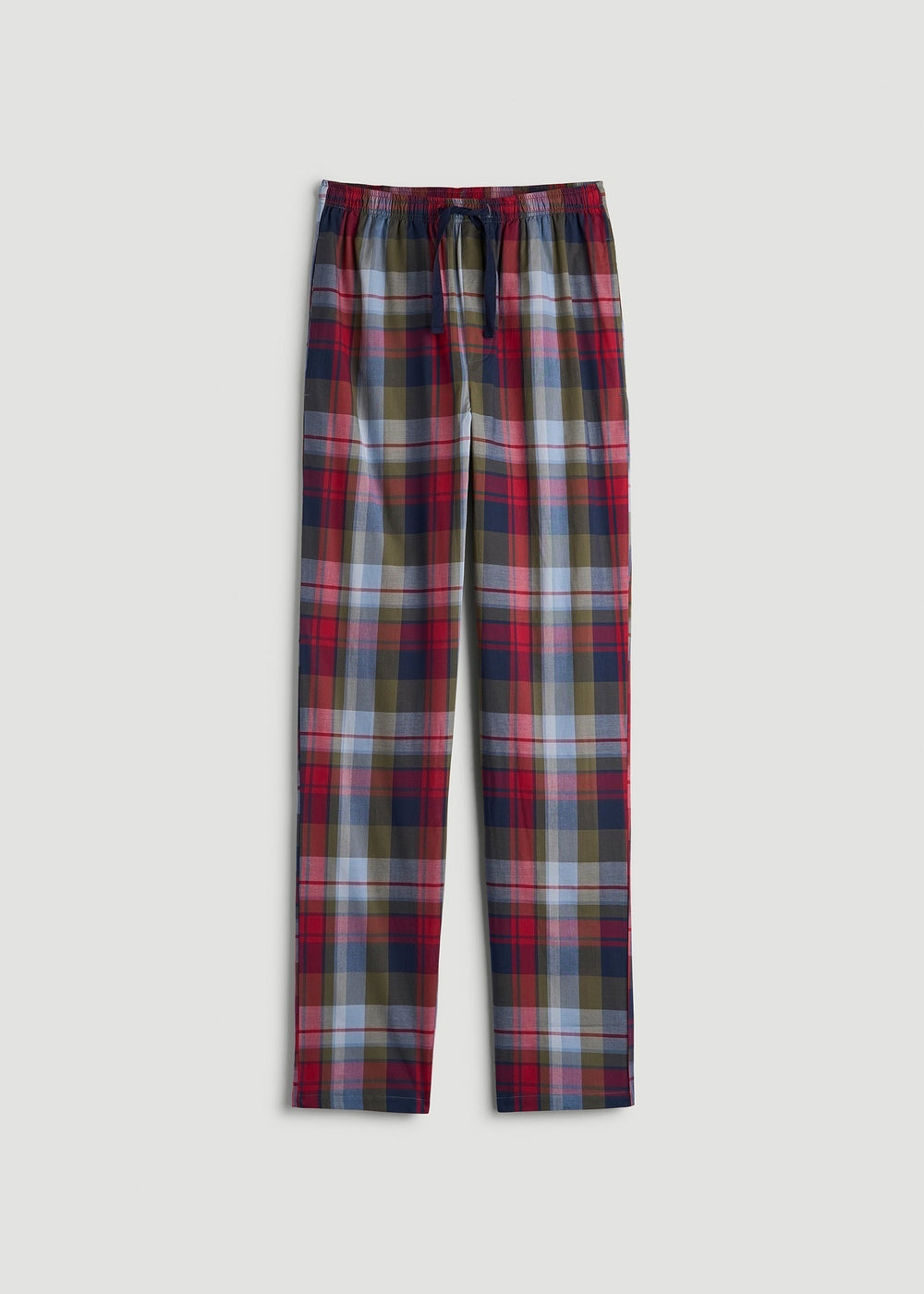 American Tall For Sale | Woven Pajama Pants for Tall Men in Blue & Green Plaid
