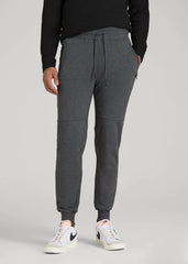 American Tall Discount | Wearever French Terry Joggers for Tall Men in Charcoal Mix