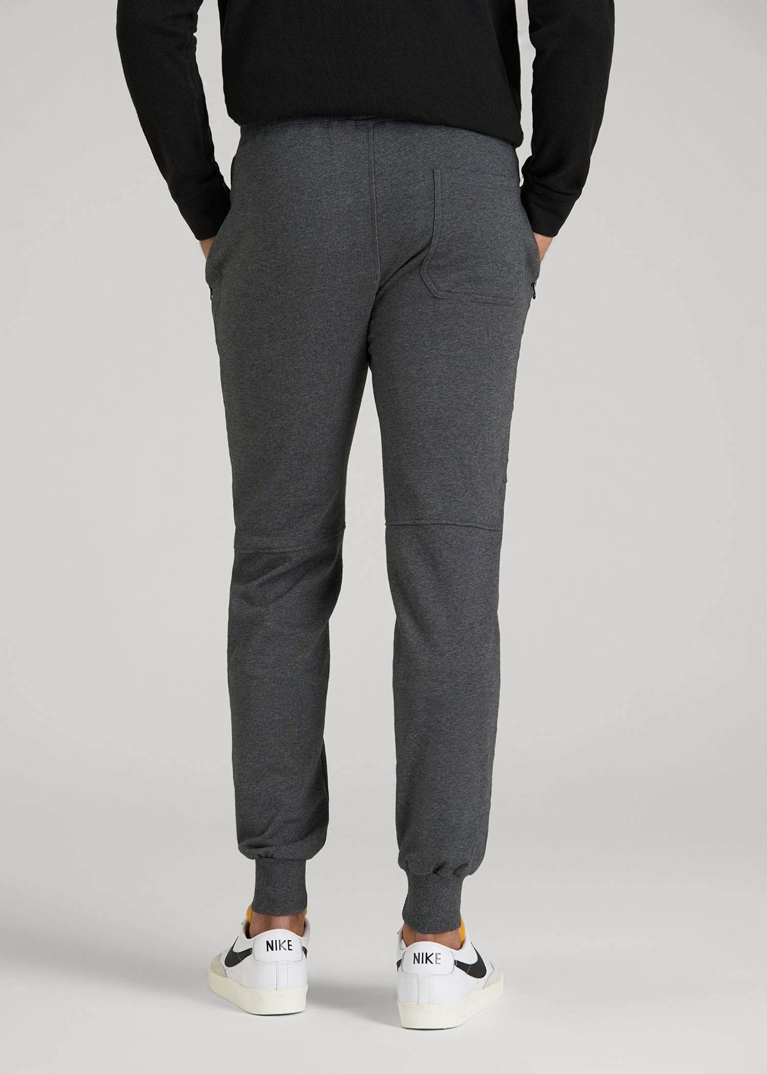 American Tall Discount | Wearever French Terry Joggers for Tall Men in Charcoal Mix
