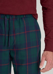 American Tall Online | Plaid Pajama Pants for Tall Men in Green and Red Tartan
