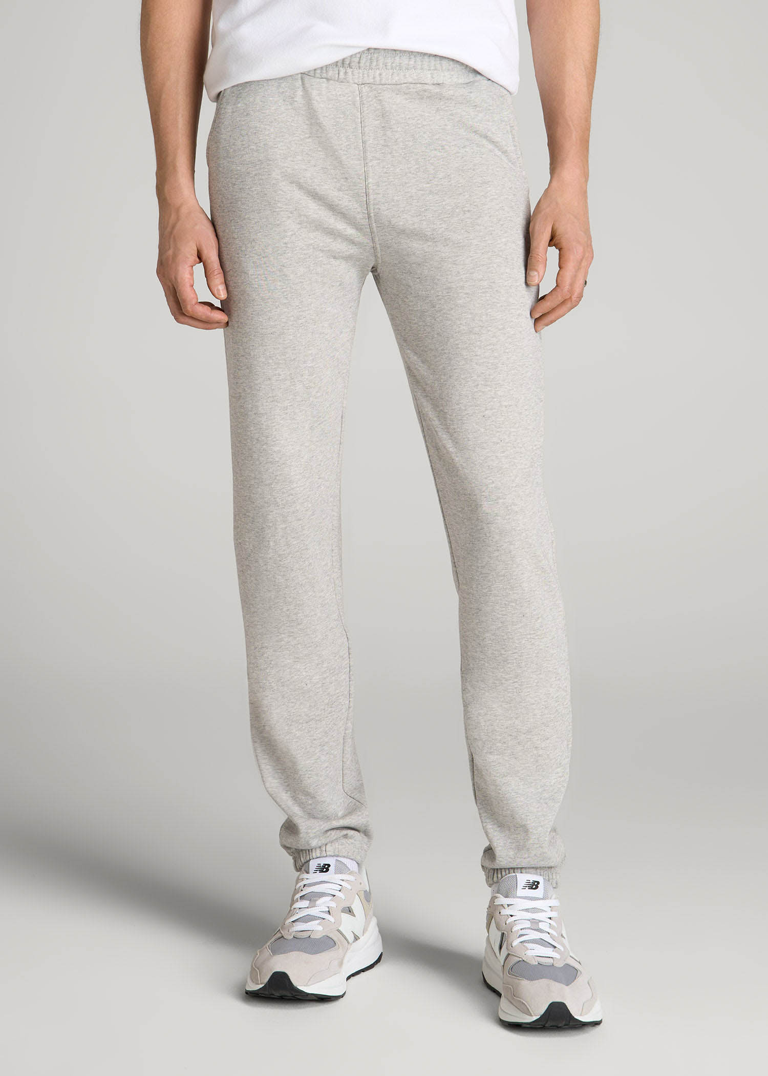 American Tall Outlet | Wearever French Terry Sweatpants for Tall Men in Grey Mix