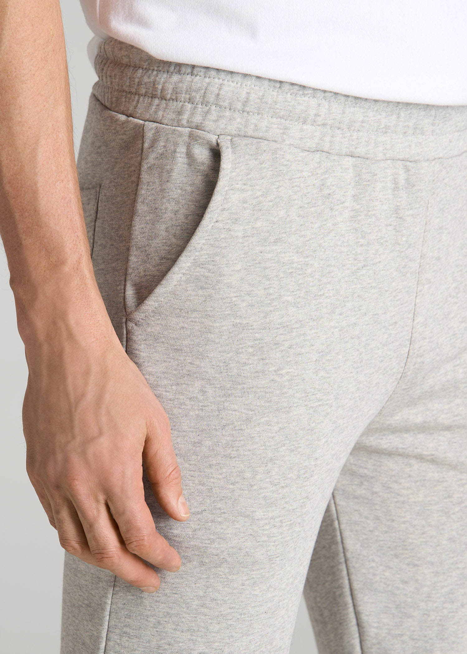 American Tall Outlet | Wearever French Terry Sweatpants for Tall Men in Grey Mix