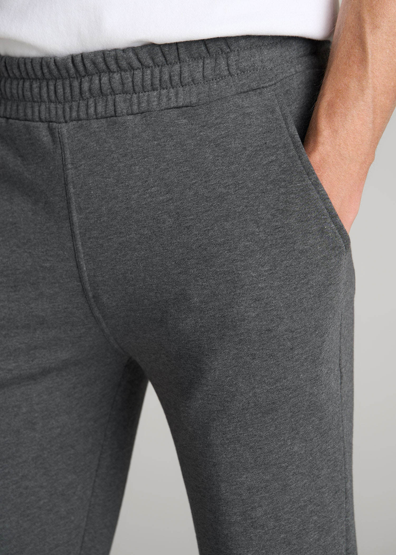 American Tall Online Shop | Wearever French Terry Sweatpants for Tall Men in Charcoal Mix