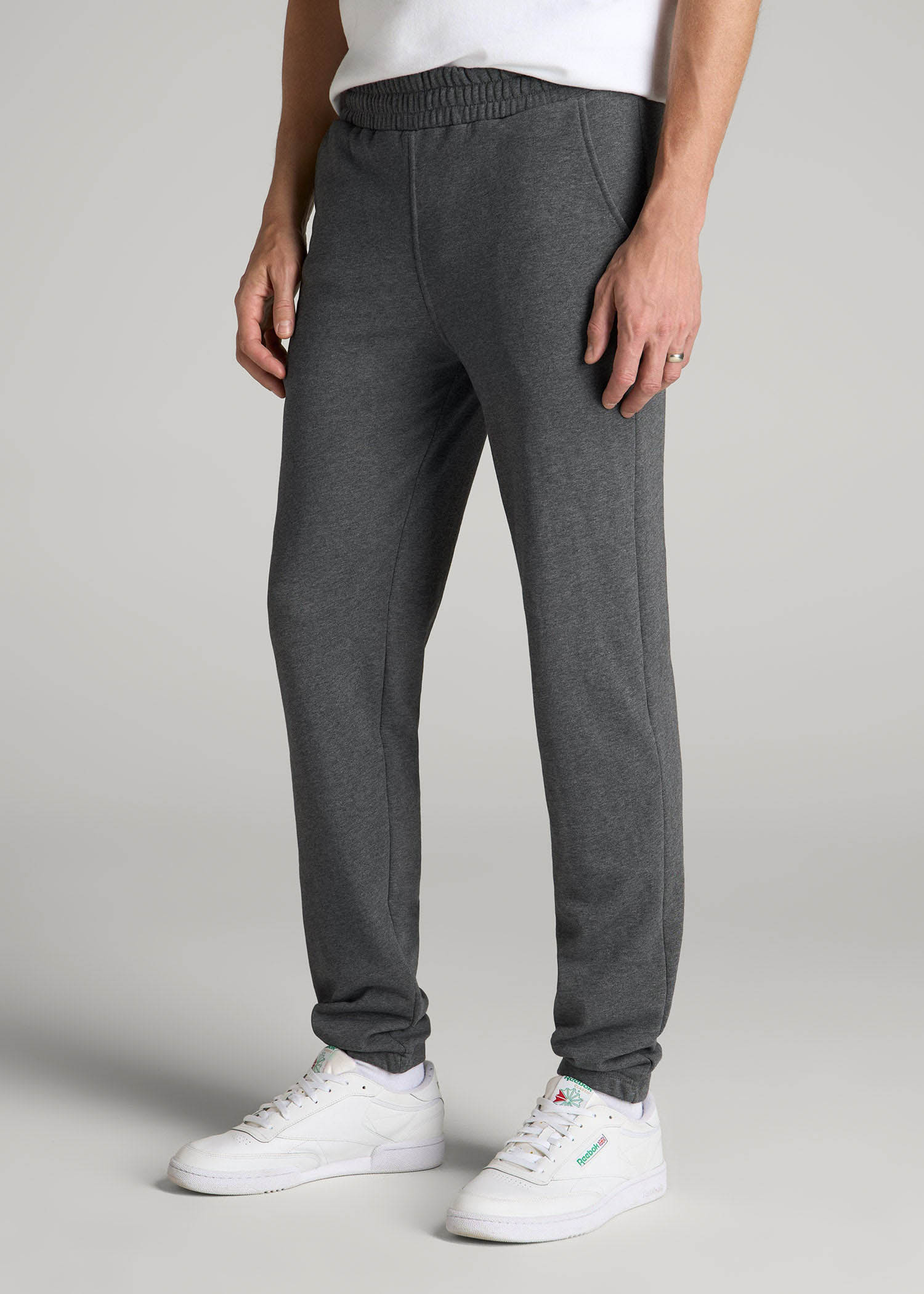 American Tall Online Shop | Wearever French Terry Sweatpants for Tall Men in Charcoal Mix