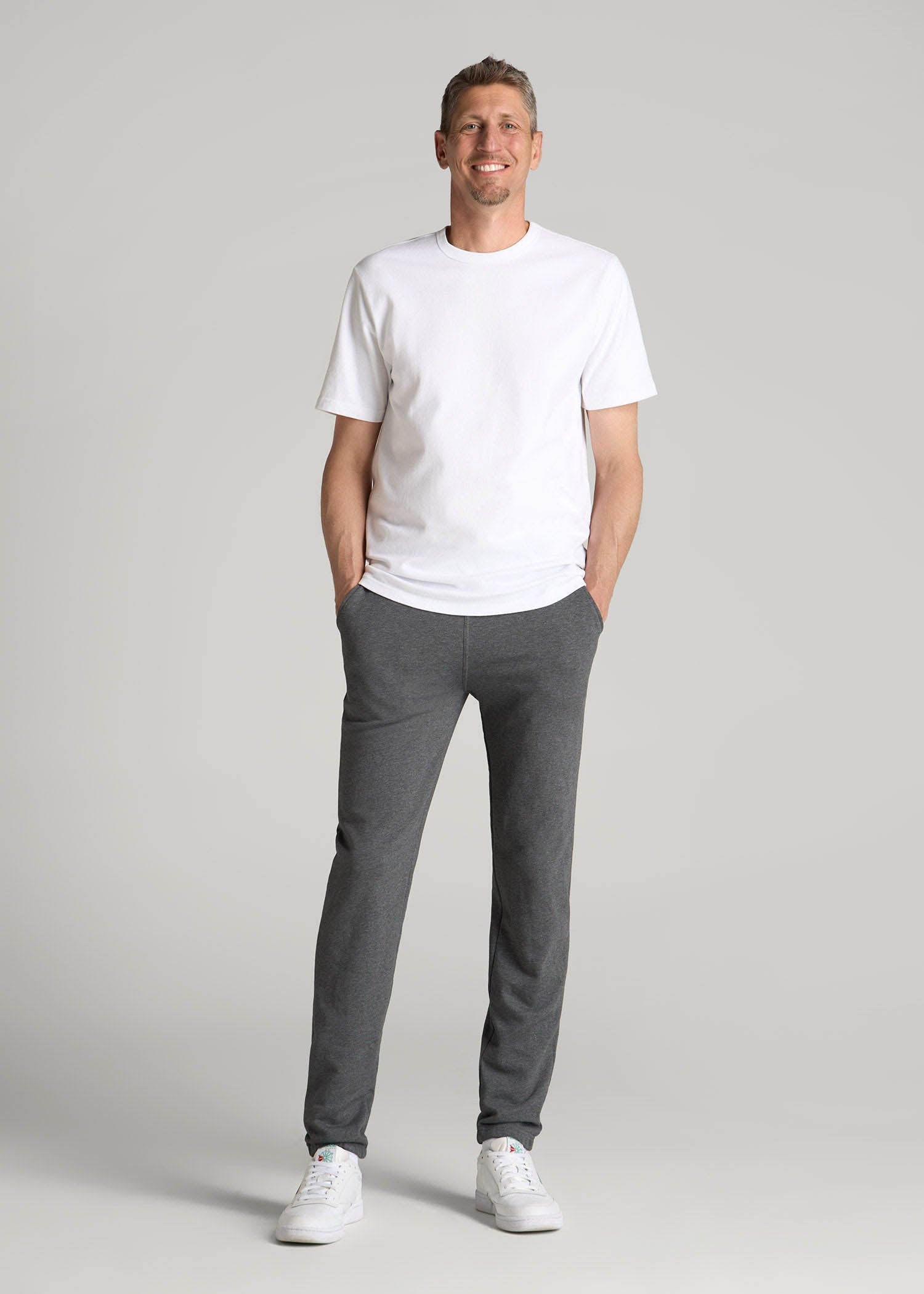 American Tall Online Shop | Wearever French Terry Sweatpants for Tall Men in Charcoal Mix