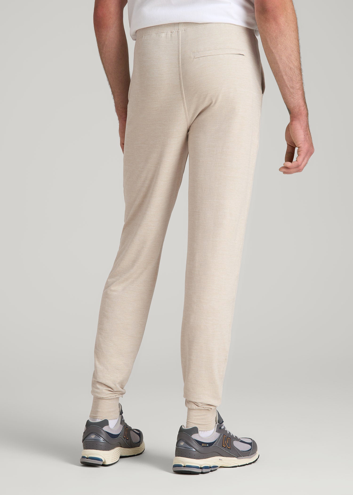 American Tall Discount | Weekender Stretch Lounge Joggers for Tall Men in Stone Heather