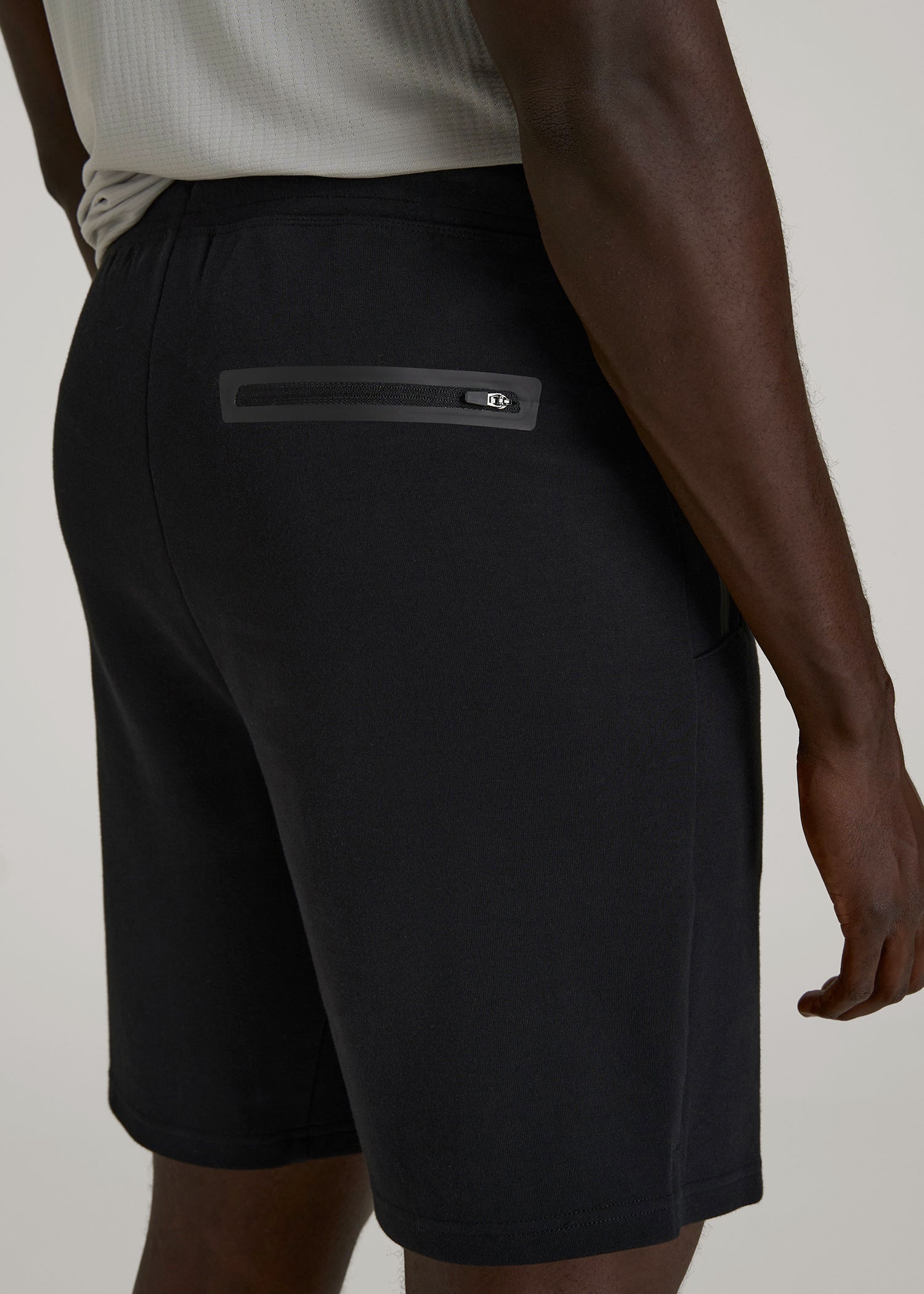 American Tall Discount | Tech Motion Fleece Shorts for Tall Men in Black