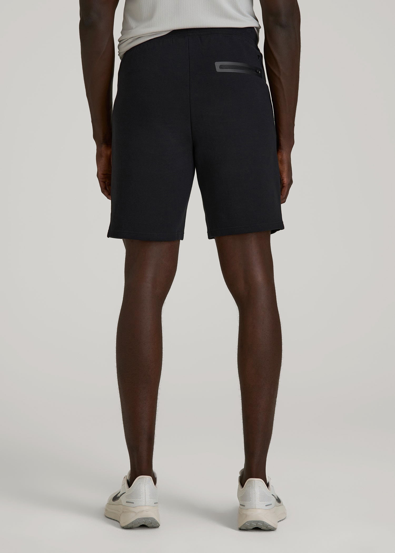 American Tall Discount | Tech Motion Fleece Shorts for Tall Men in Black