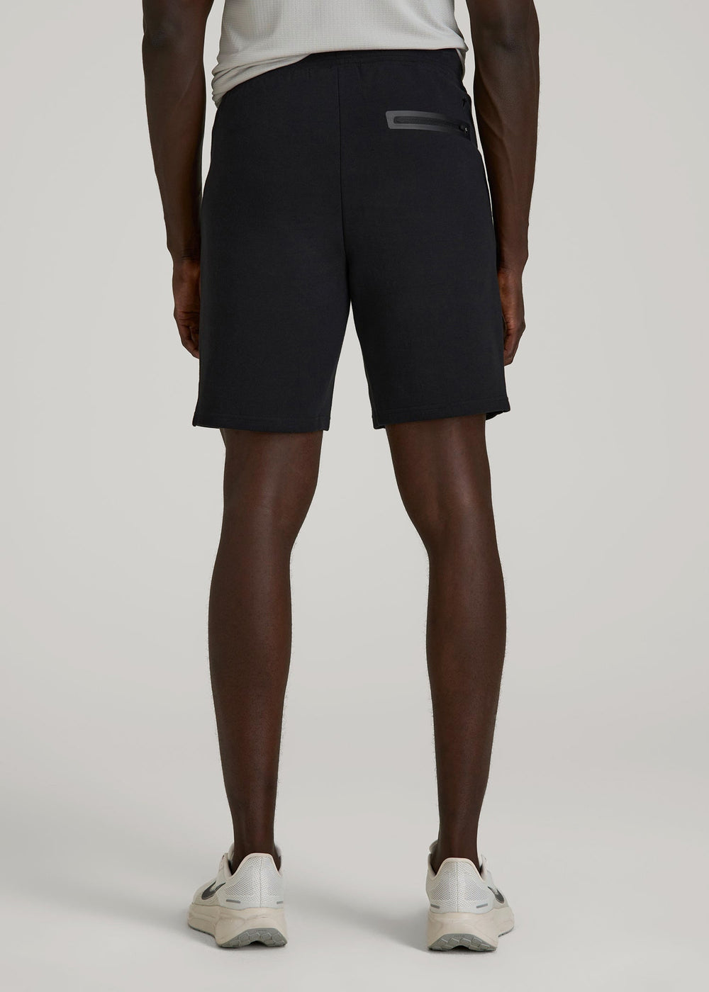 American Tall Discount | Tech Motion Fleece Shorts for Tall Men in Black
