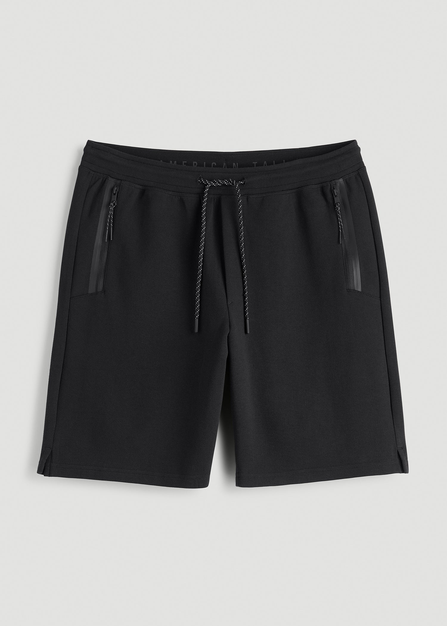 American Tall Discount | Tech Motion Fleece Shorts for Tall Men in Black