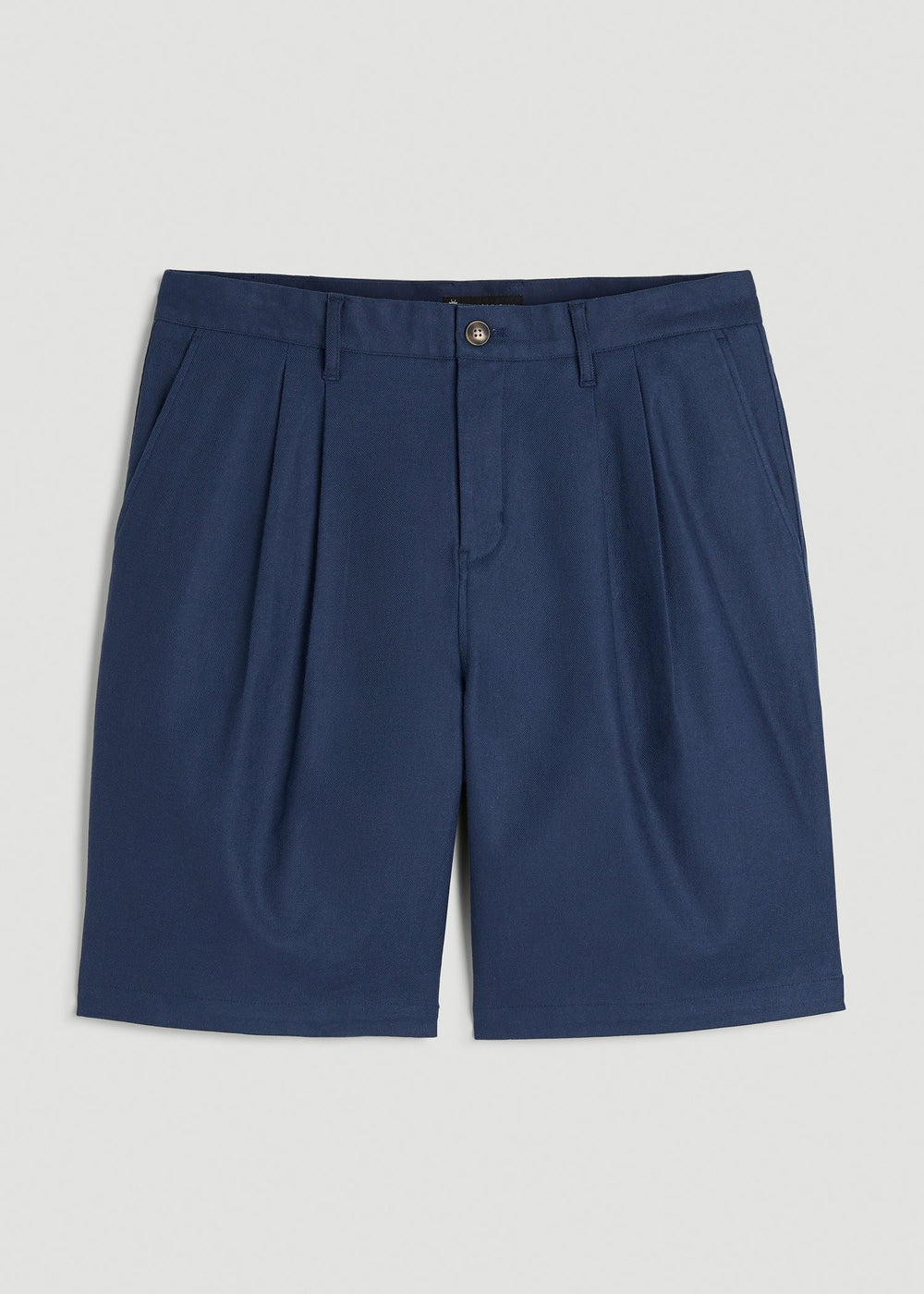 American Tall Online | Stretch Cotton Linen Blend Shorts for Tall Men in Navy Blue