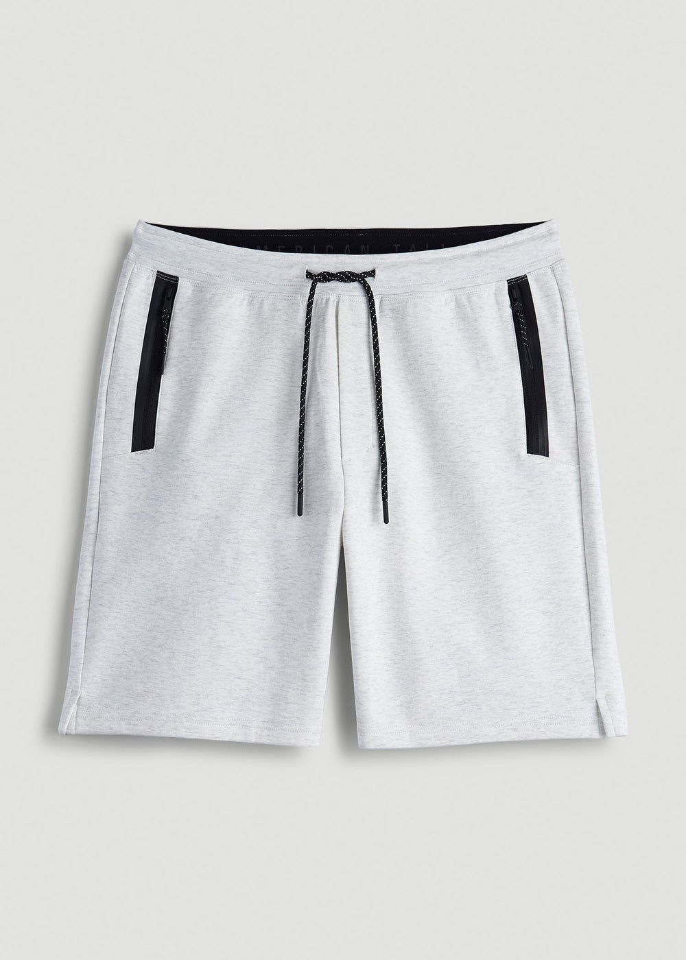 American Tall Outlet | Tech Motion Fleece Shorts for Tall Men in Heather Frost