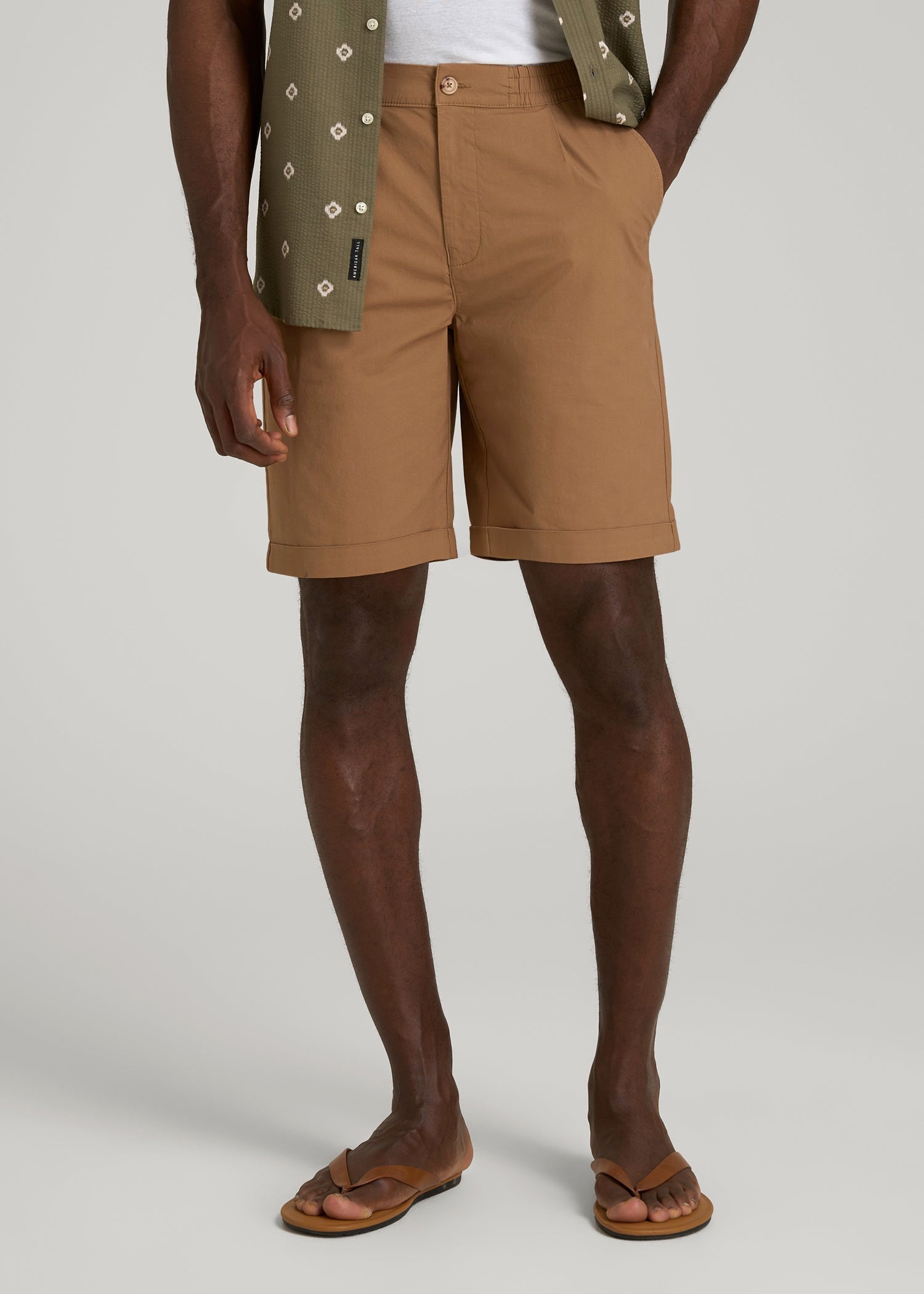 American Tall Online Shop | Bermuda Shorts for Tall Men in Russet Brown
