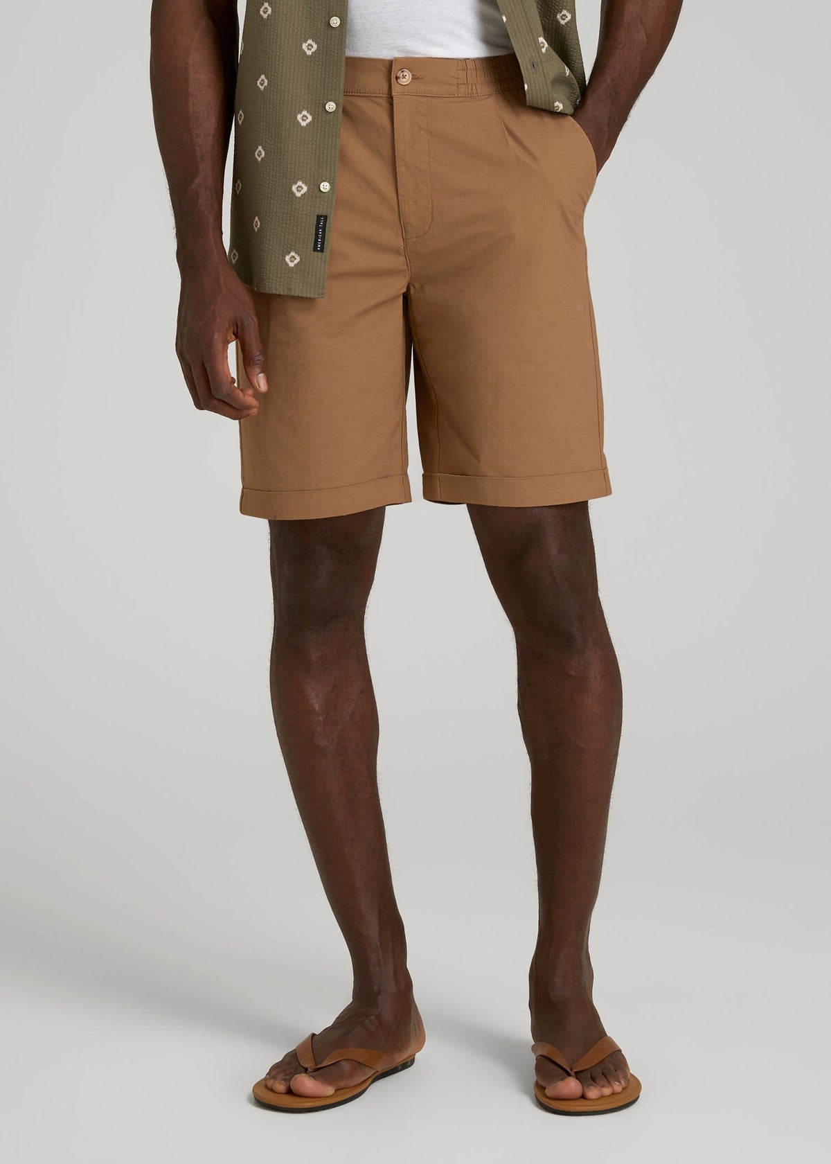 American Tall Online Shop | Bermuda Shorts for Tall Men in Russet Brown