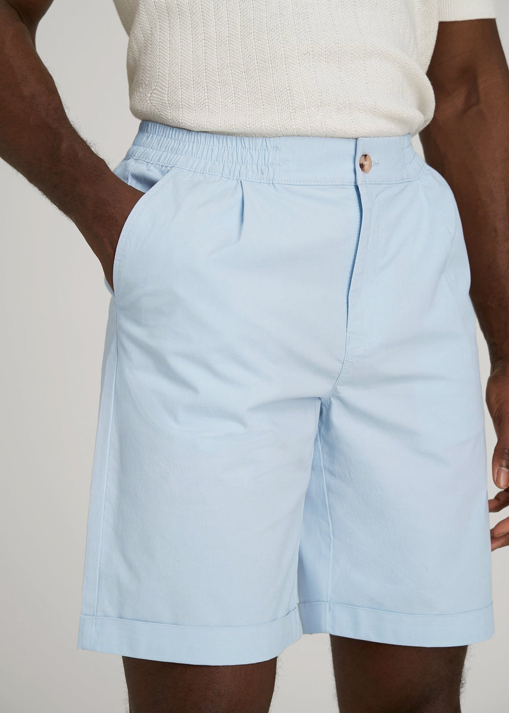 American Tall Discount | Bermuda Shorts for Tall Men in Ice Blue