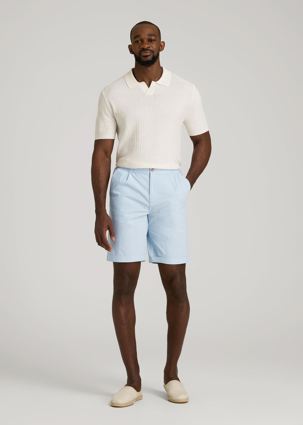 American Tall Discount | Bermuda Shorts for Tall Men in Ice Blue
