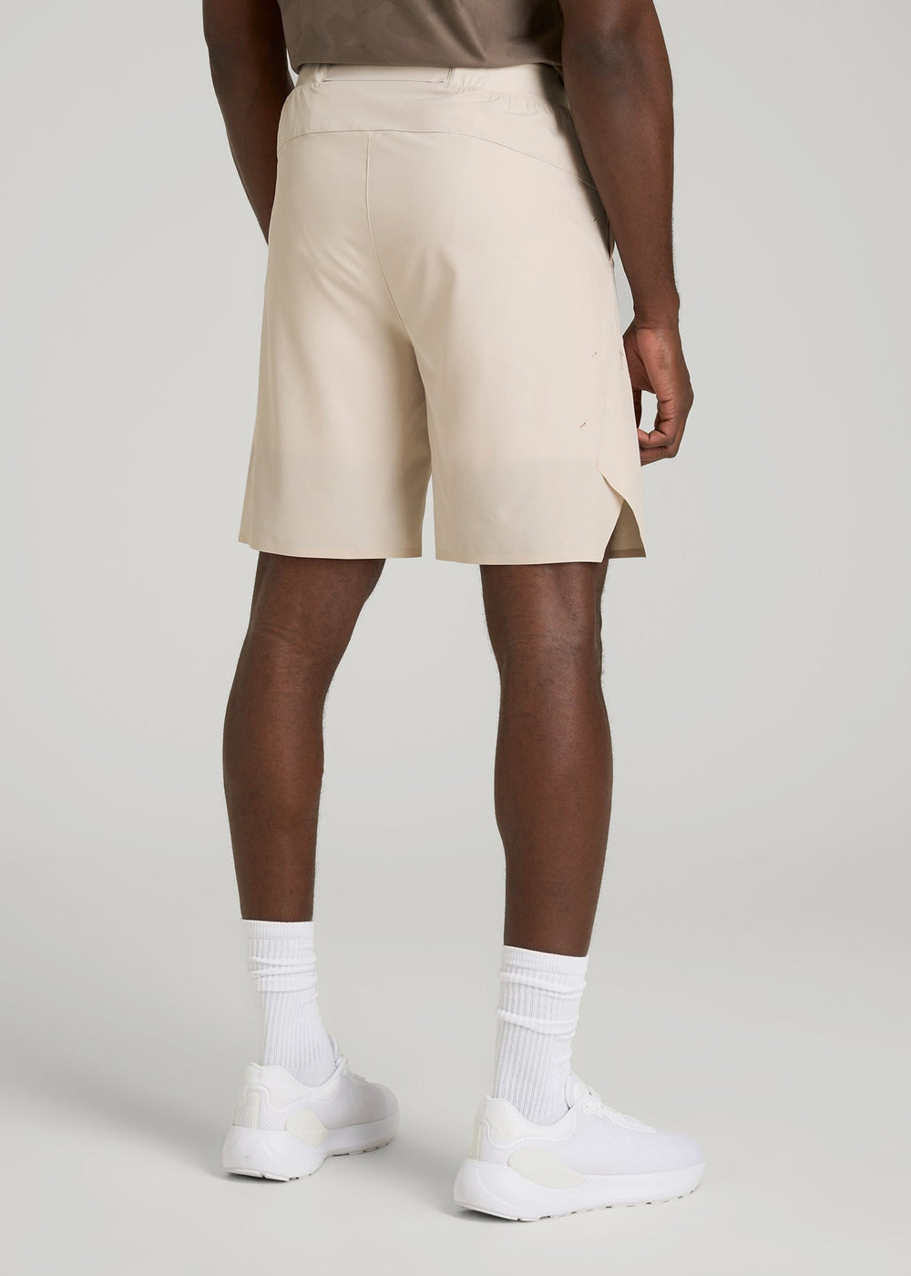 American Tall Online | 2-in-1 Featherweight Running Short for Tall Men in Light Stone