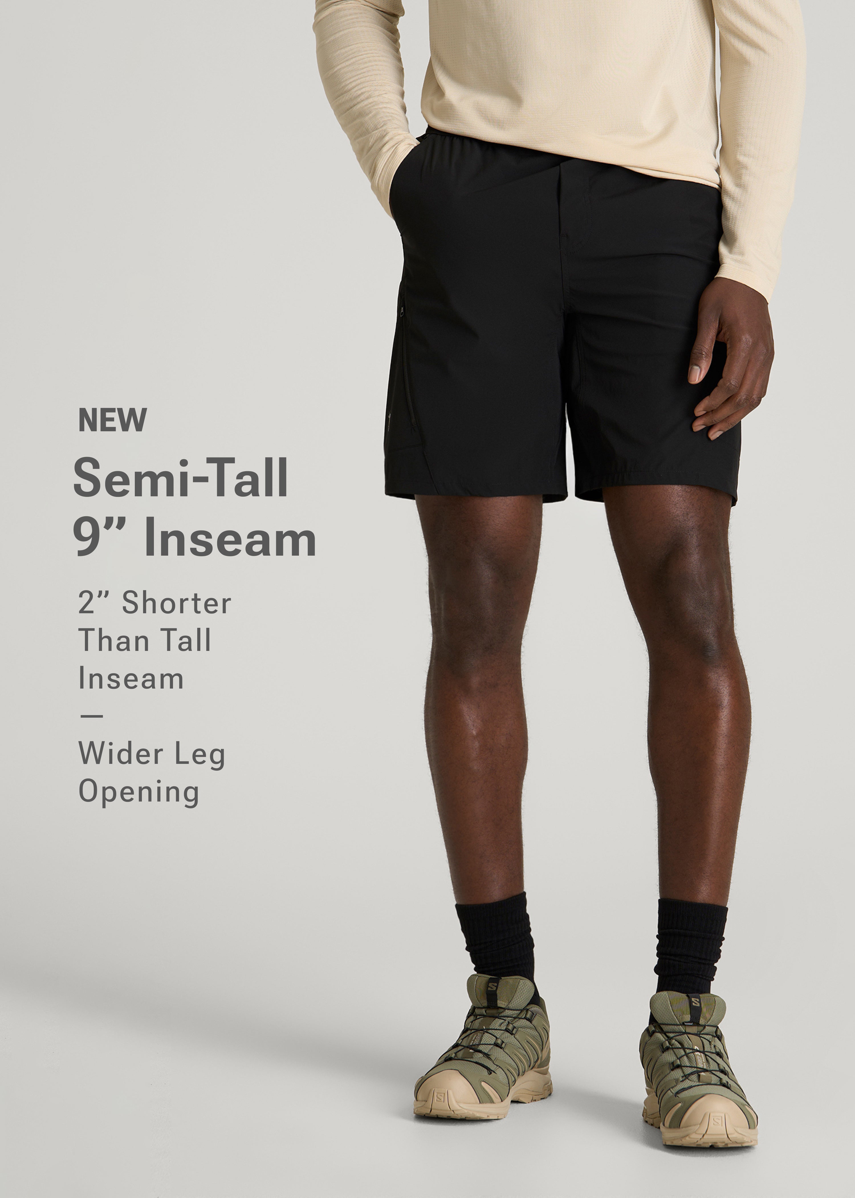 American Tall Sale | 10 Pocket Hiking Short for Tall Men in Black