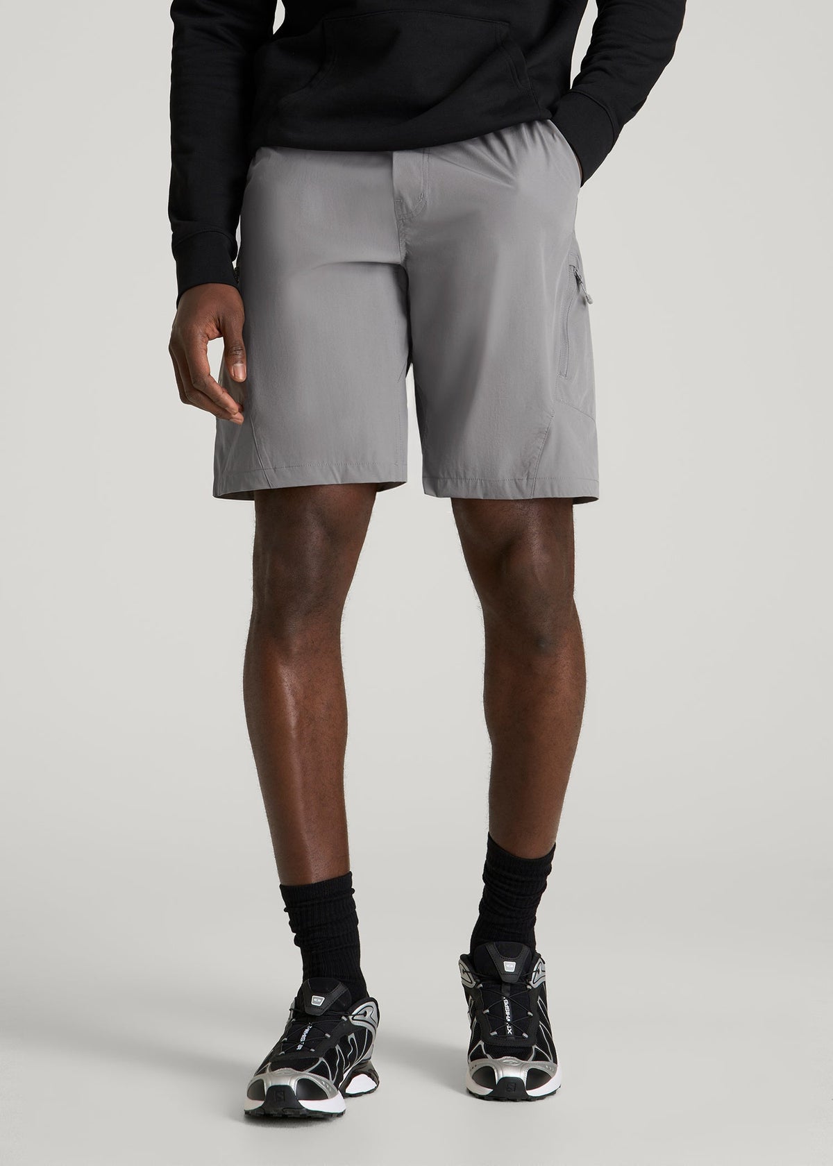 American Tall Outlet | 10 Pocket Hiking Short for Tall Men in Pebble Grey