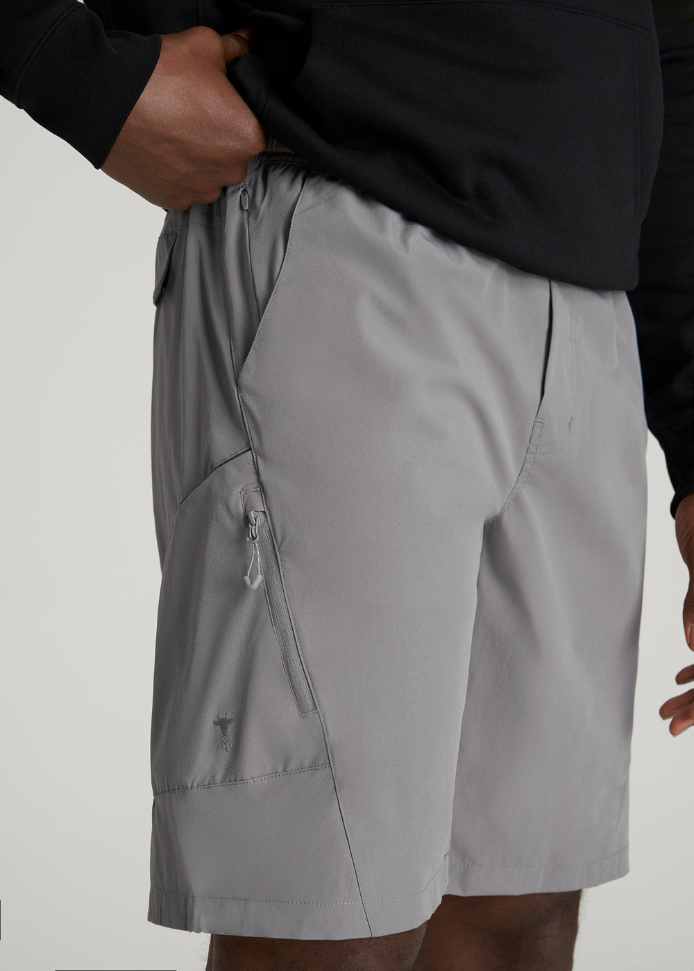 American Tall Outlet | 10 Pocket Hiking Short for Tall Men in Pebble Grey
