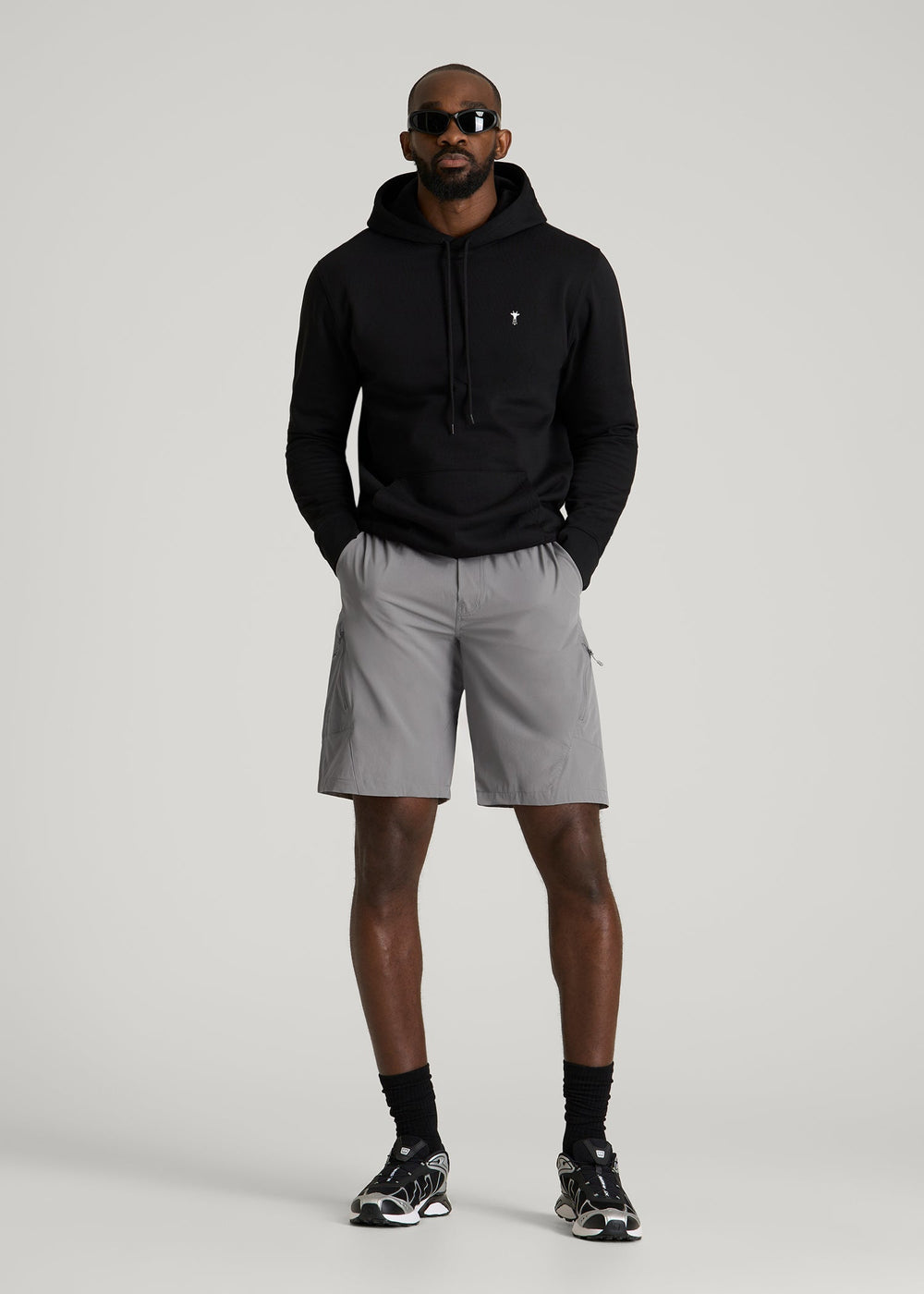 American Tall Outlet | 10 Pocket Hiking Short for Tall Men in Pebble Grey