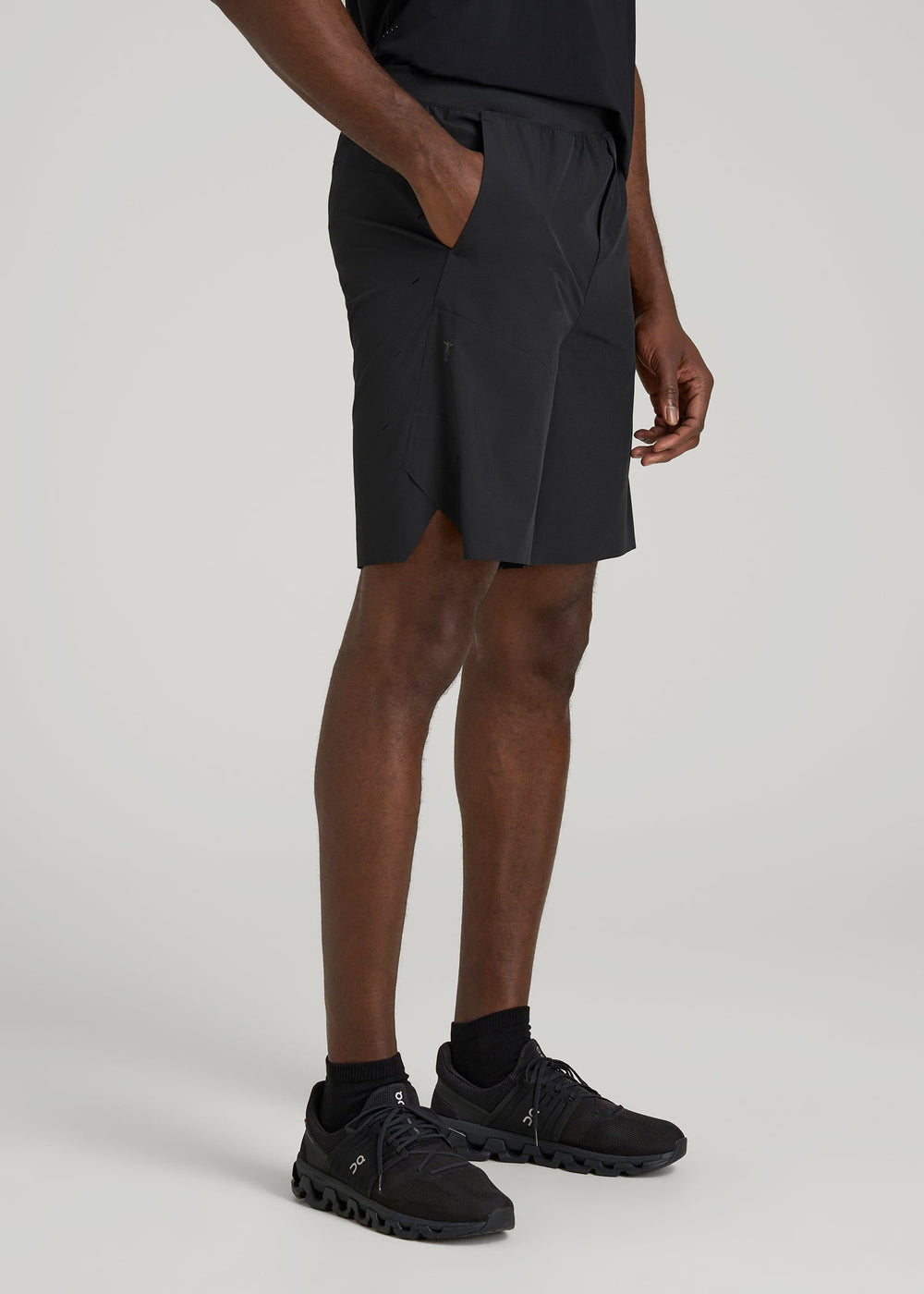 American Tall For Sale | 2-in-1 Featherweight Running Short for Tall Men in Black