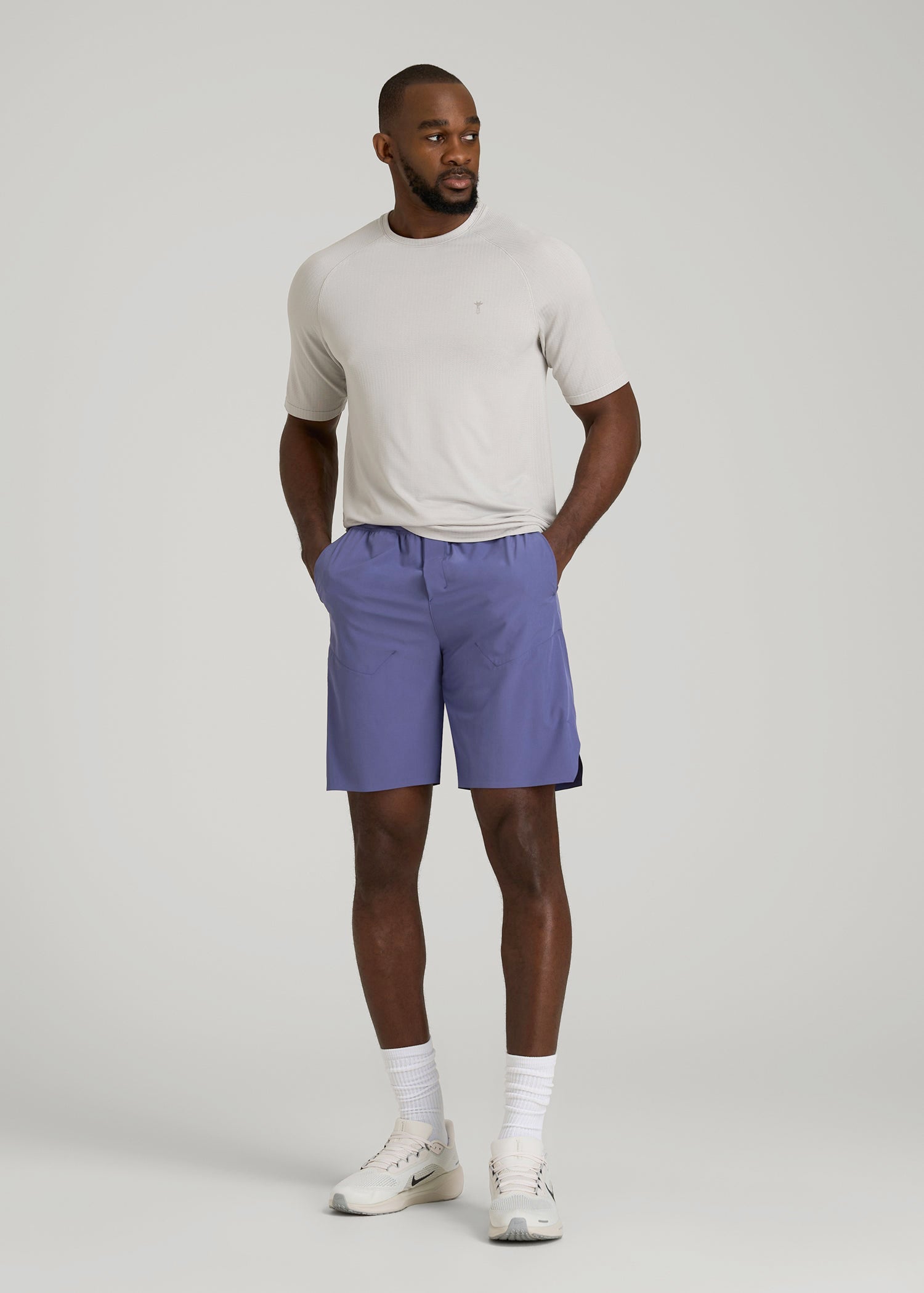 American Tall Online Shop | 2-in-1 Featherweight Running Short for Tall Men in Future Dusk