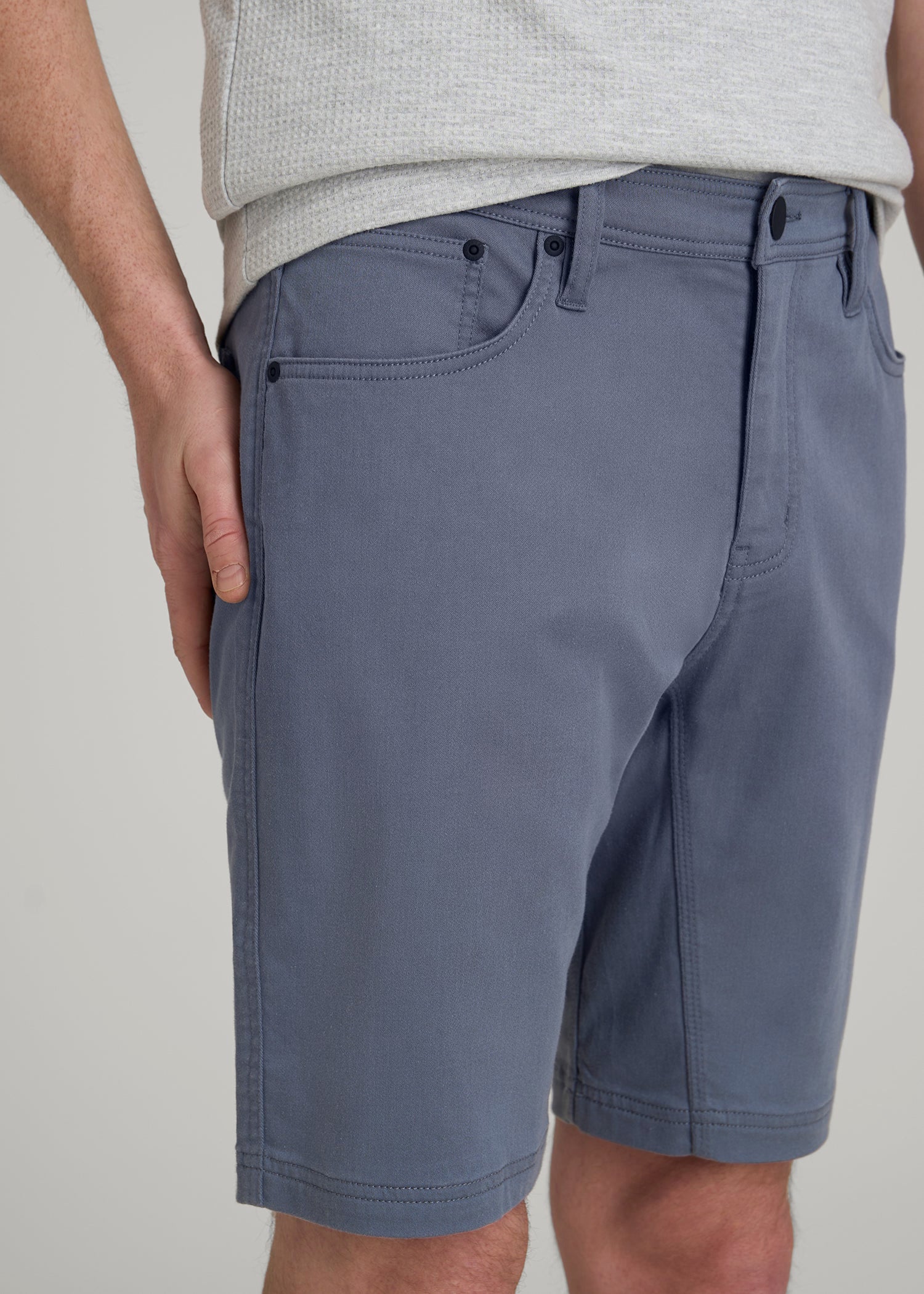 American Tall Discount | Everyday Comfort 5 Pocket Short for Tall Men in Blue Slate