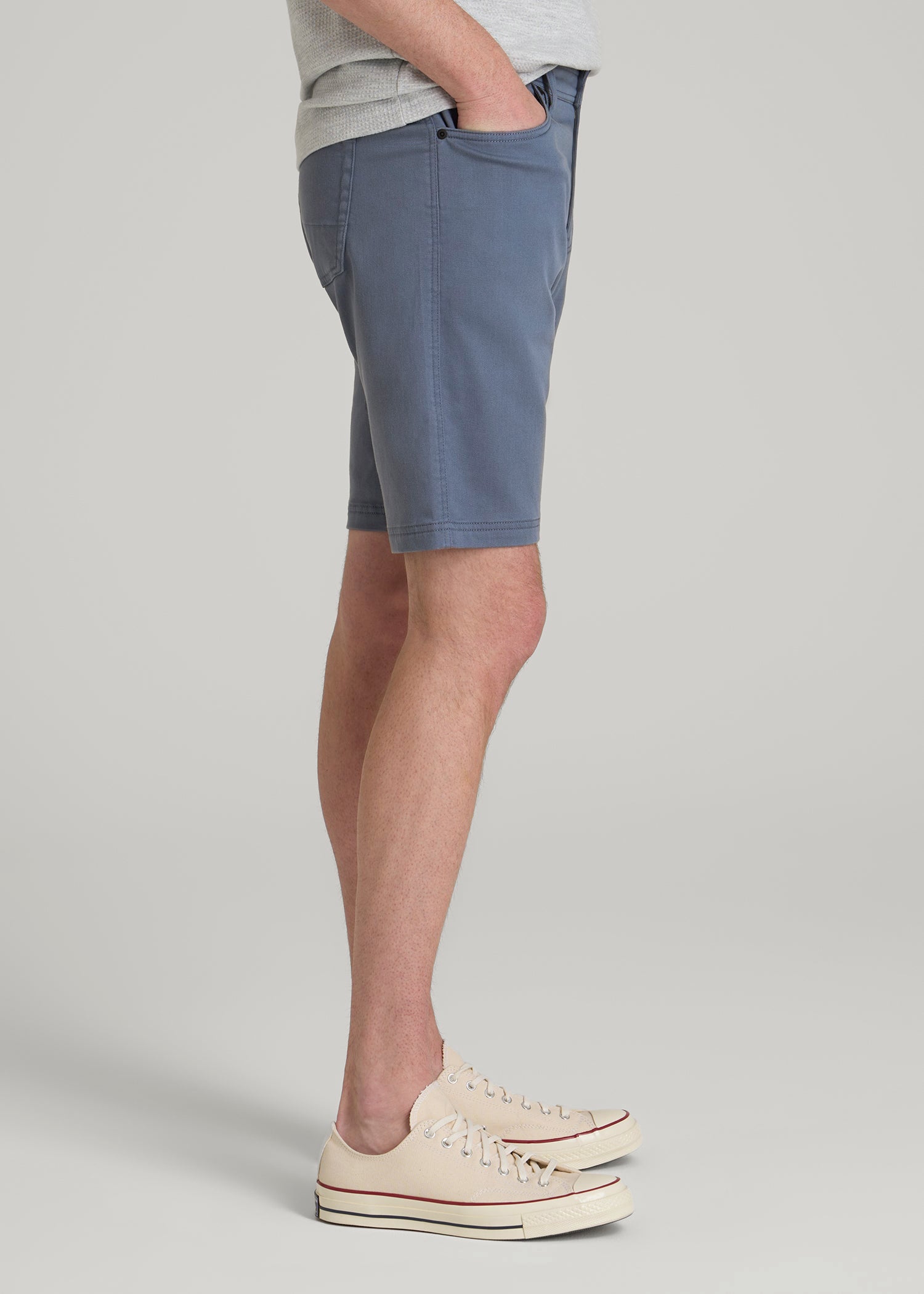 American Tall Discount | Everyday Comfort 5 Pocket Short for Tall Men in Blue Slate