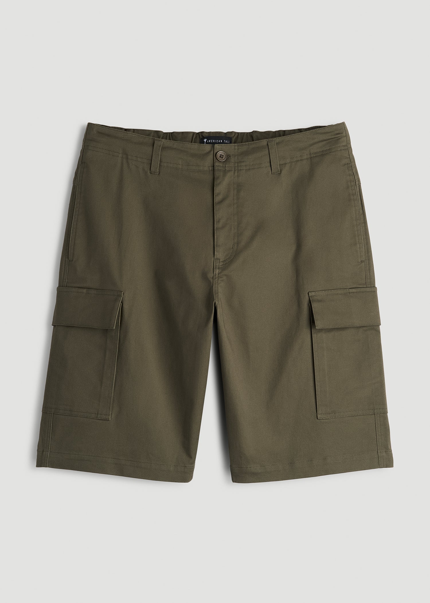 American Tall Online | Stretch Twill Cargo Shorts for Tall Men in Dark Moss Green