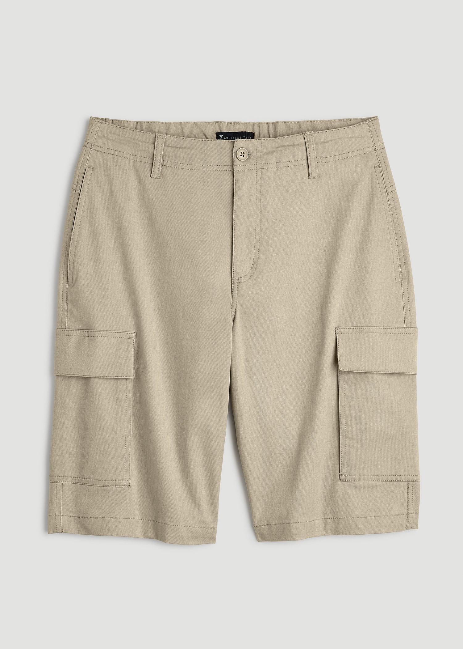 American Tall For Sale | Stretch Twill Cargo Shorts for Tall Men in Light Khaki