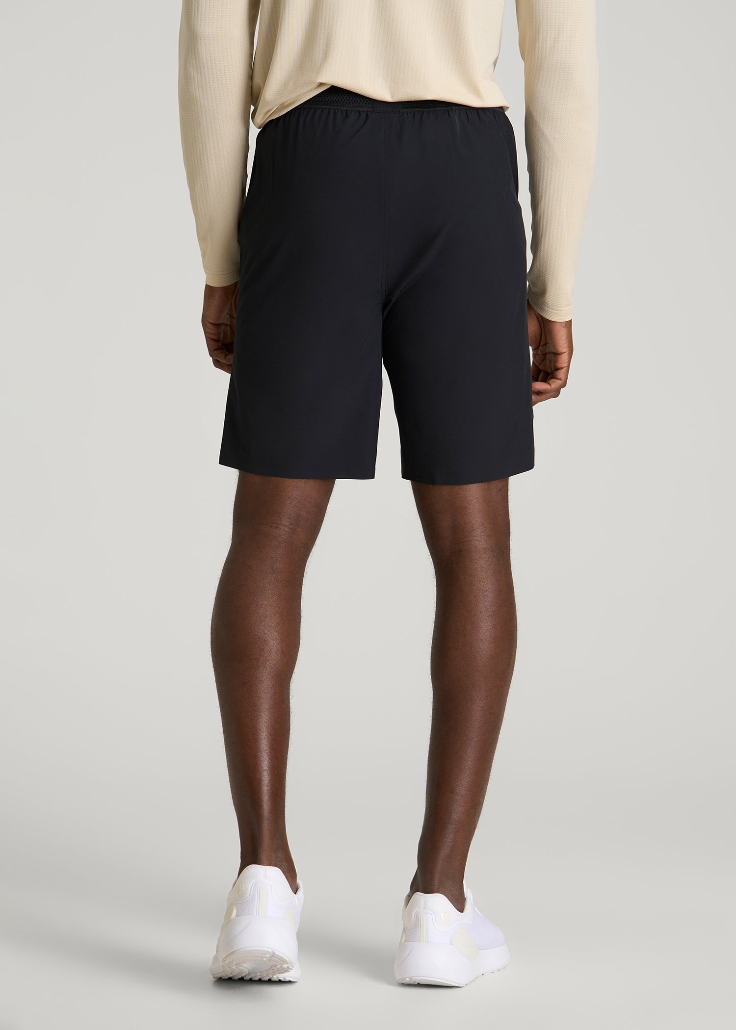 American Tall Online Shop | Featherweight Perforated Training Shorts for Tall Men in Black
