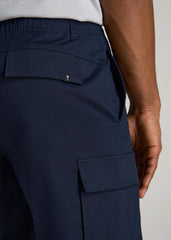 American Tall Discount | Stretch Twill Cargo Shorts for Tall Men in Evening Blue
