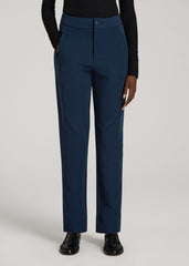 American Tall Discount | Traveler Tapered Fit Pant for Tall Women in Navy